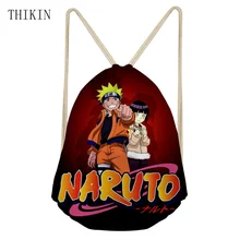 THIKIN Naruto, Мультяшные детские сумки для плавания, крутая спортивная сумка Uzumaki, светильник, рюкзак с завязками для детей, лучшие подарки