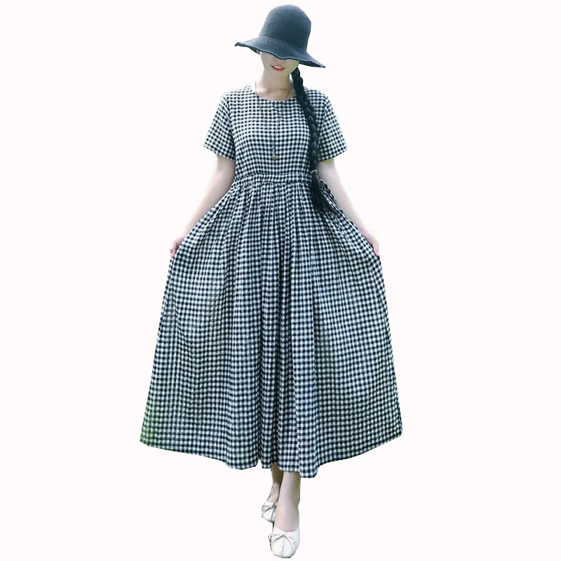 Длинные Boho платья для женщин 2019 летние винтажные с коротким рукавом черные белые