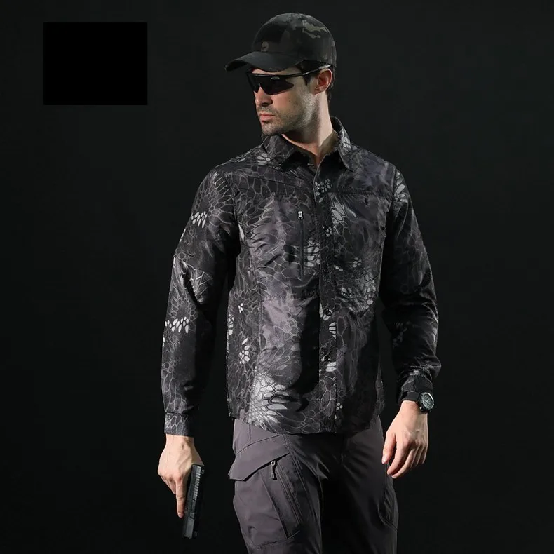 Мужские Военные Тактические камуфляжные быстросохнущие походные альпинистские рубашки в охотничьем стиле, весенне-летняя одежда с длинными рукавами, спортивная одежда для улицы