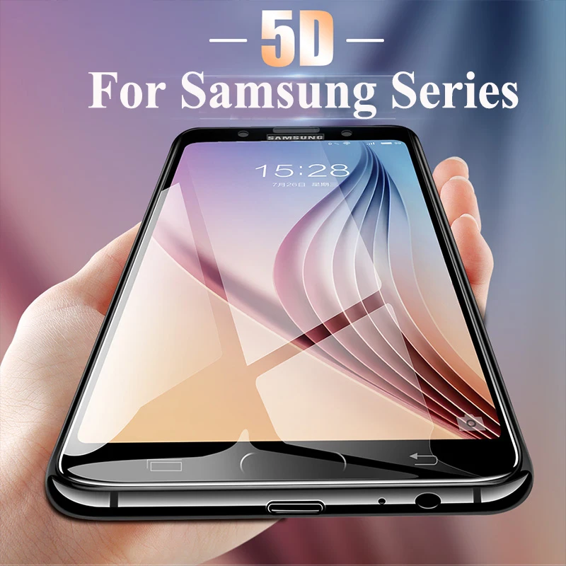 

2pcs 5D Protective Glass For Samsung Galaxy A5 A7 2017 A8 Plus 2018 J5 J7 Pro Tempered 5A Galax Screen Protector Protection Film