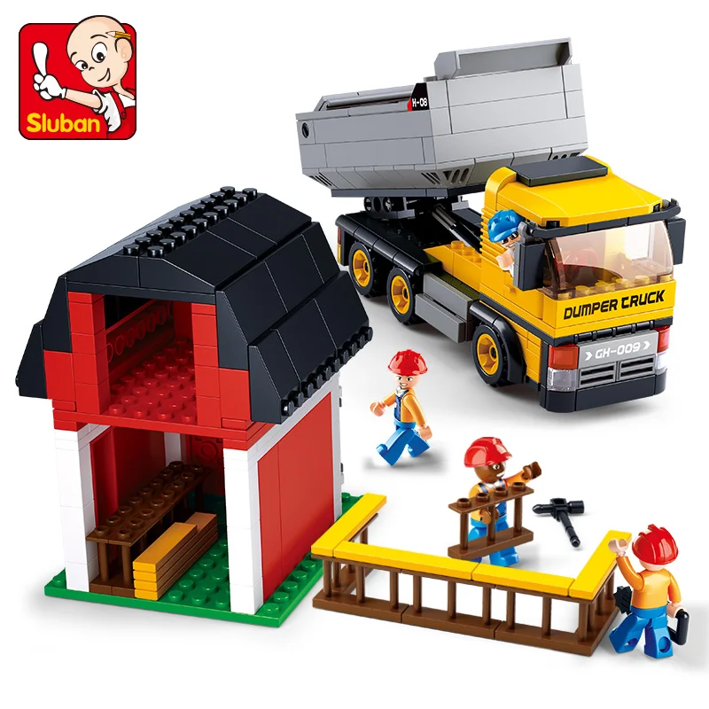 

Sluban Model Building Compatible B0552 384pcs Model Building Kits Classic Toys Hobbies Engineering Dump Truck