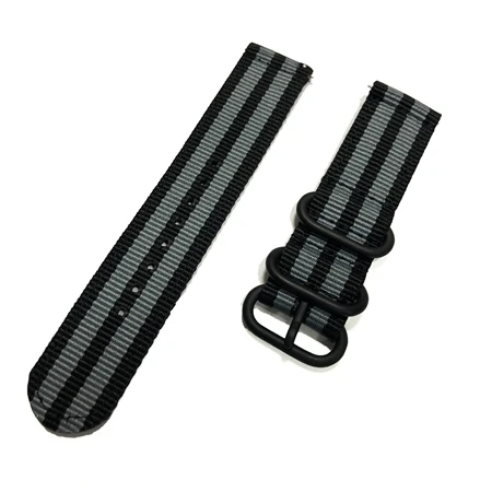YUEDAER Ремешки для наручных часов нейлоновый ремень с металлической пряжкой ремешок для Xiaomi Huami Amazfit Bip Bit Band аксессуары для браслетов - Цвет: black gray