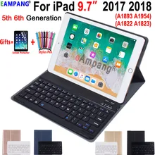Чехол для клавиатуры с английским, русским, испанским, для Apple iPad 9,7,,, чехол A1822, A1893, 5-го, 6-го поколения, Bluetooth, чехол для клавиатуры