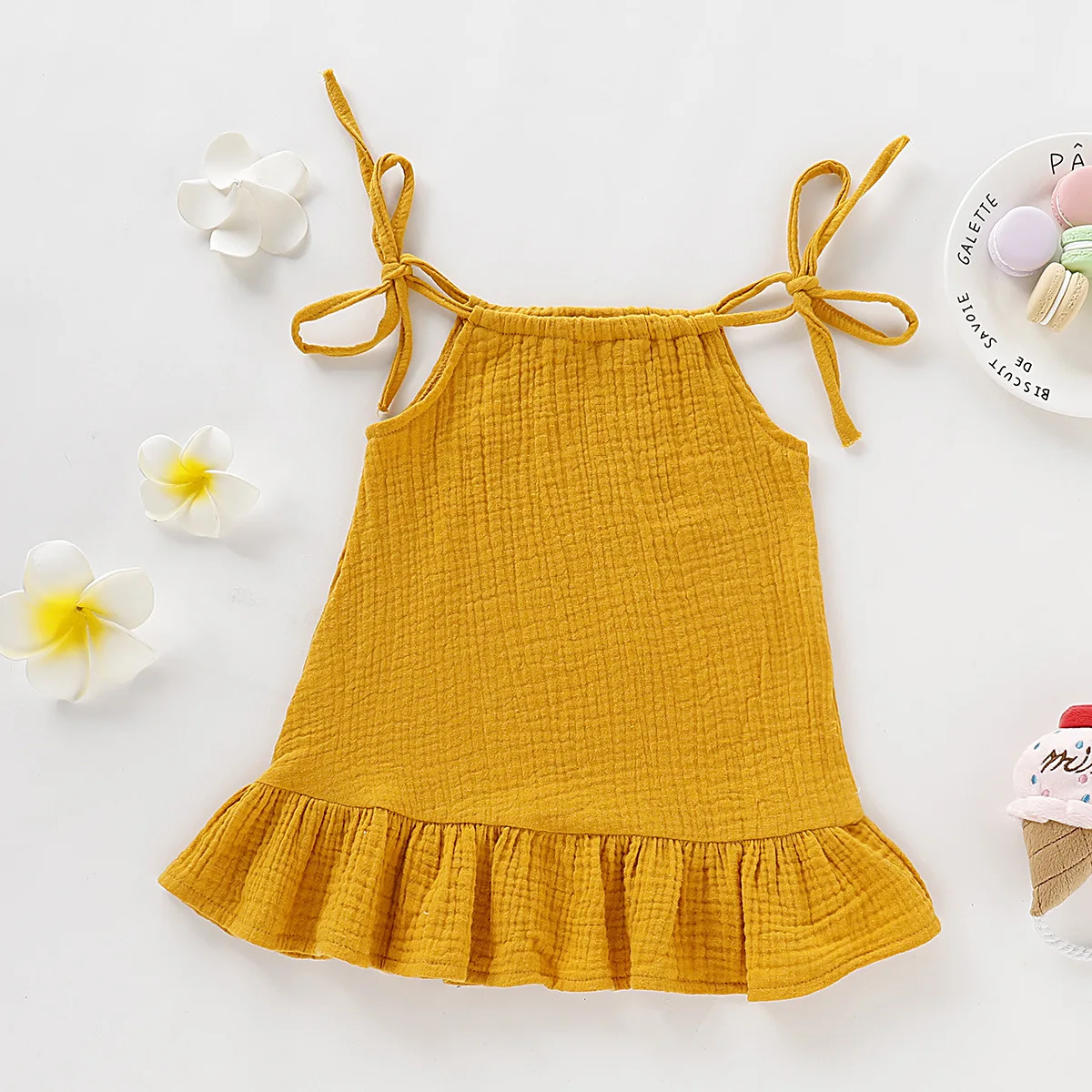 

New Kids Girl Dresses Toddler Princess Summer Lovely Baby Girls Casual Toddler Sling Dress Clothing outfits
