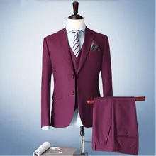 Red font b men b font font b suits b font wool blended two button font