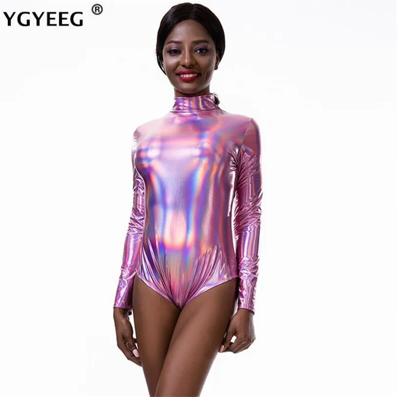 

YGYEEG Female Body Autumn Top Bodycon Bodysuit Feminino Mujer Skinny Solid Club Stretchy Rompers Winter Jumpsuit Long Sleeve
