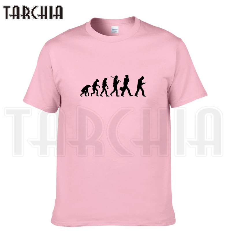 TARCHIA 2021 Новая летняя брендовая футболка Evolution 3c Хлопковая мужская повседневная с