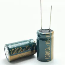 5 шт./лот, алюминиевая крышка, 10В 10000 мкФ 16*25 Алюминиевый электролитический конденсатор с алюминиевой крышкой, 10000 мкФ 10v 20
