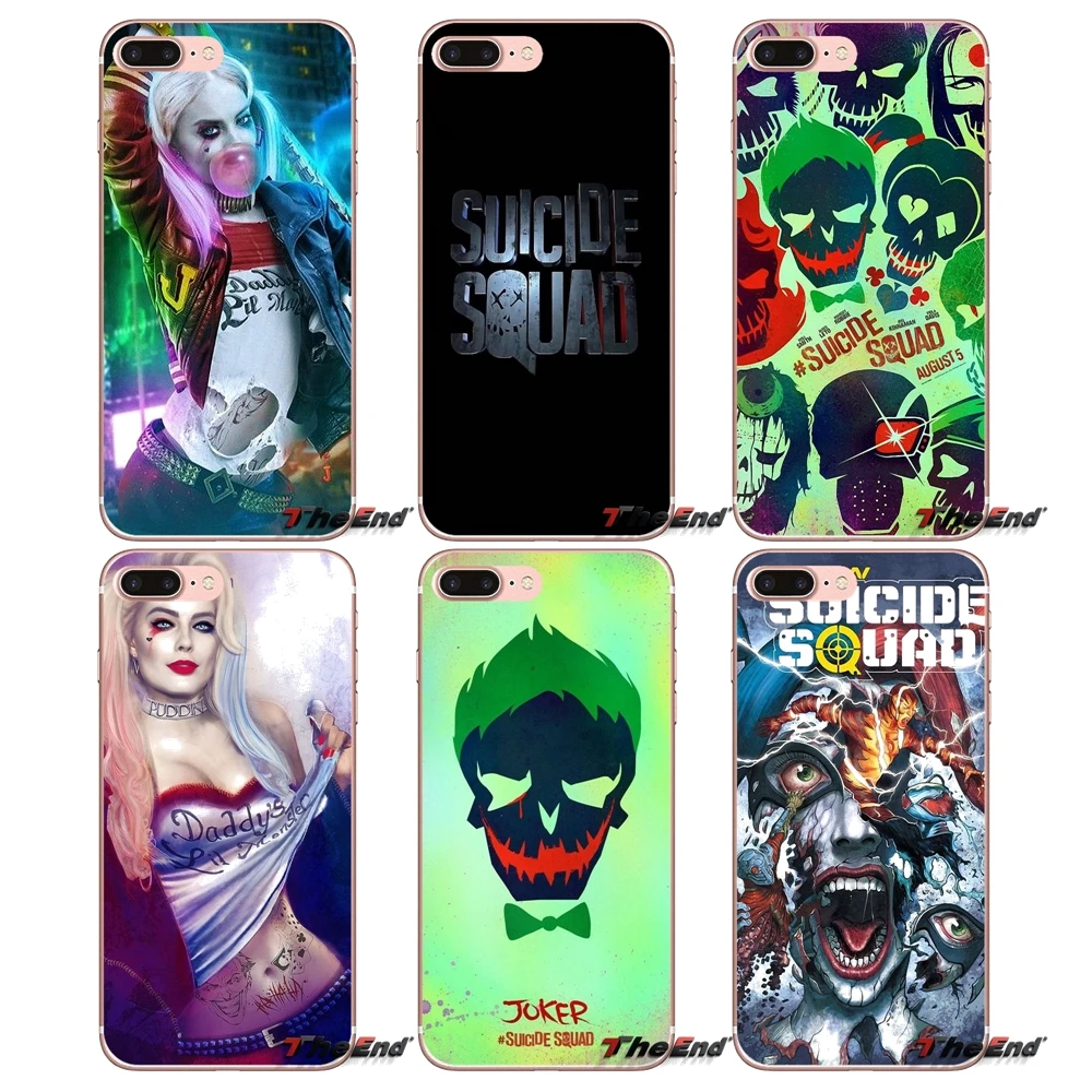 

suicide squad For iPhone XS Max XR X 4 4S 5 5S 5C SE 6 6S 7 8 Plus Samsung Galaxy J1 J3 J5 J7 A3 A5 Soft Transparent Cases Cover