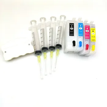 einkshop T34 34 XL chip resetter +4pcs WF3725 Empty Refillable Cartridge Without Chip for Epson WF3725 WF3720 WF-3720DWF chip reset for epson gs 6000 ink resetter with pro gs6000 chip resetter