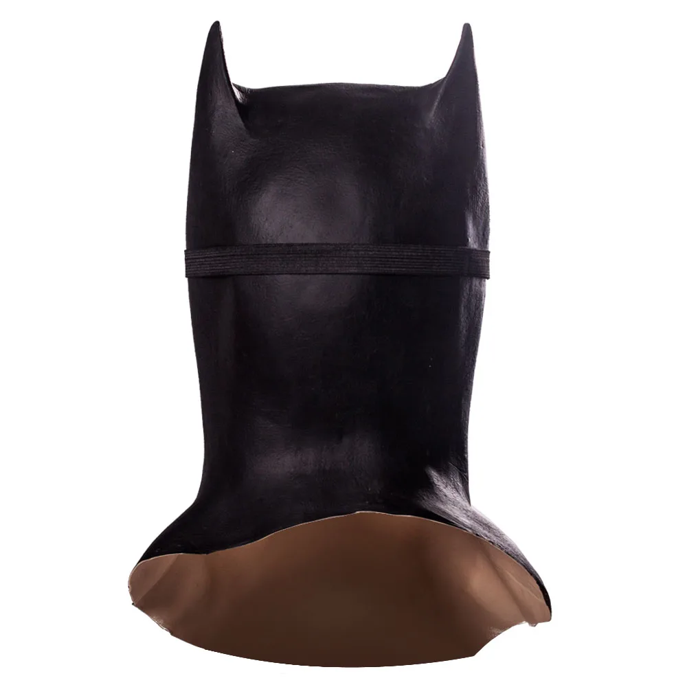 Full Head Batman Dark knight Bruce Wayne Superhero Latex Black Cosplay Props Mask Eyeglasses Party Halloween (3)