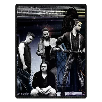 

Tokio Hotel Soft Warm Coral Fleece Plush Throw Blanket Sofa Bed Knee blankets Customize Baby Child Bedspread