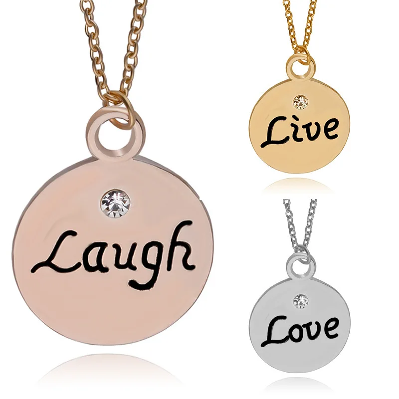 10 SETS best friends necklace three sisters girlfriends laugh love live witness Friendship Sisters necklace set Dropshipping