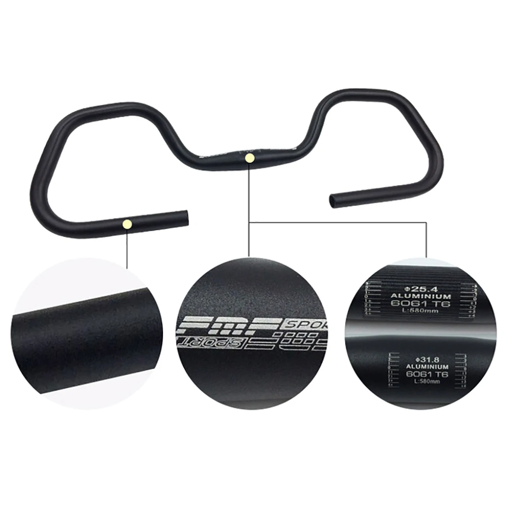 

Bicycle Handlebar Mountain Bike Road Bike Fixed Gear Refit Bicycle Handlebar Butterfly Aluminum 25.4 / 31.8 * 580mm Handlebar