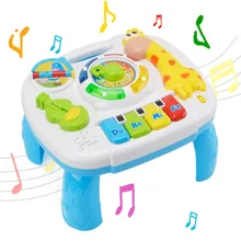 Electronic Music Sound Learning Educational Toy with Light for Baby Toddler WISHTIME Baby Musical Drum Toy Boys and Girls