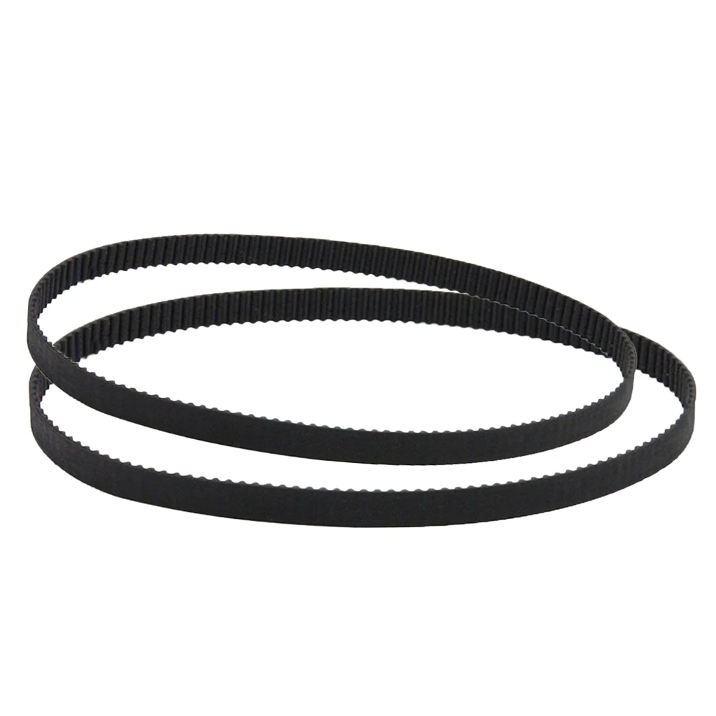 2 Pcs GT2 2mm Pitch 6mm Wide Rubber Timing Belt for 3D Printer CNC (200mm+158mm)