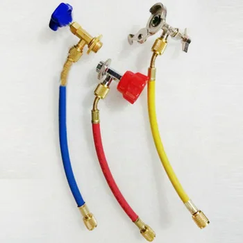 

3pcs 600PSI Charging Hoses 60'' HVAC 1/4'' SAE Shut Valve for AC Refrigerant R134a R410a Car Air-conditioning Valve Hose Kit