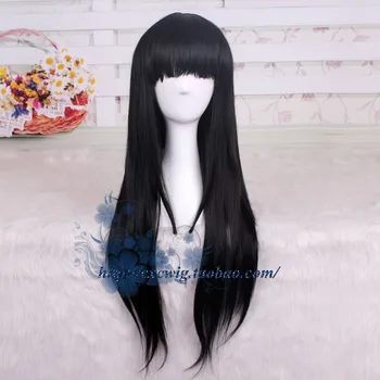 

Puella Magi Madoka Magica Akemi Homura Wig Synthetic Hair Cosplay Black Straight Wig Halloween Cosplay Wig