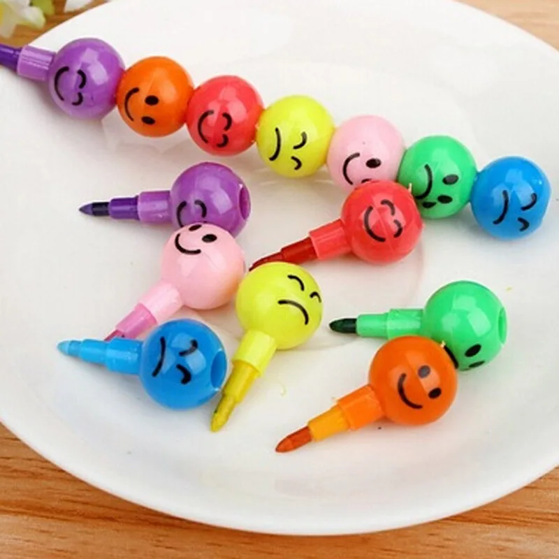 20 Pcs /Lot 7 Colors Crayons Creative Sugar-Coated Haws Cartoon Graffiti Pen Stationery School Office Kids Student Writing Pens