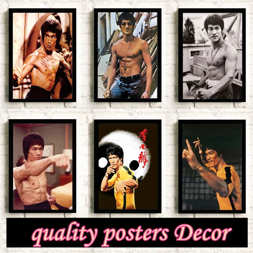 

Bruce Lee Painting quality HD Home Decor Art Decor room quality living posters wall art canvas painting No Frame K46