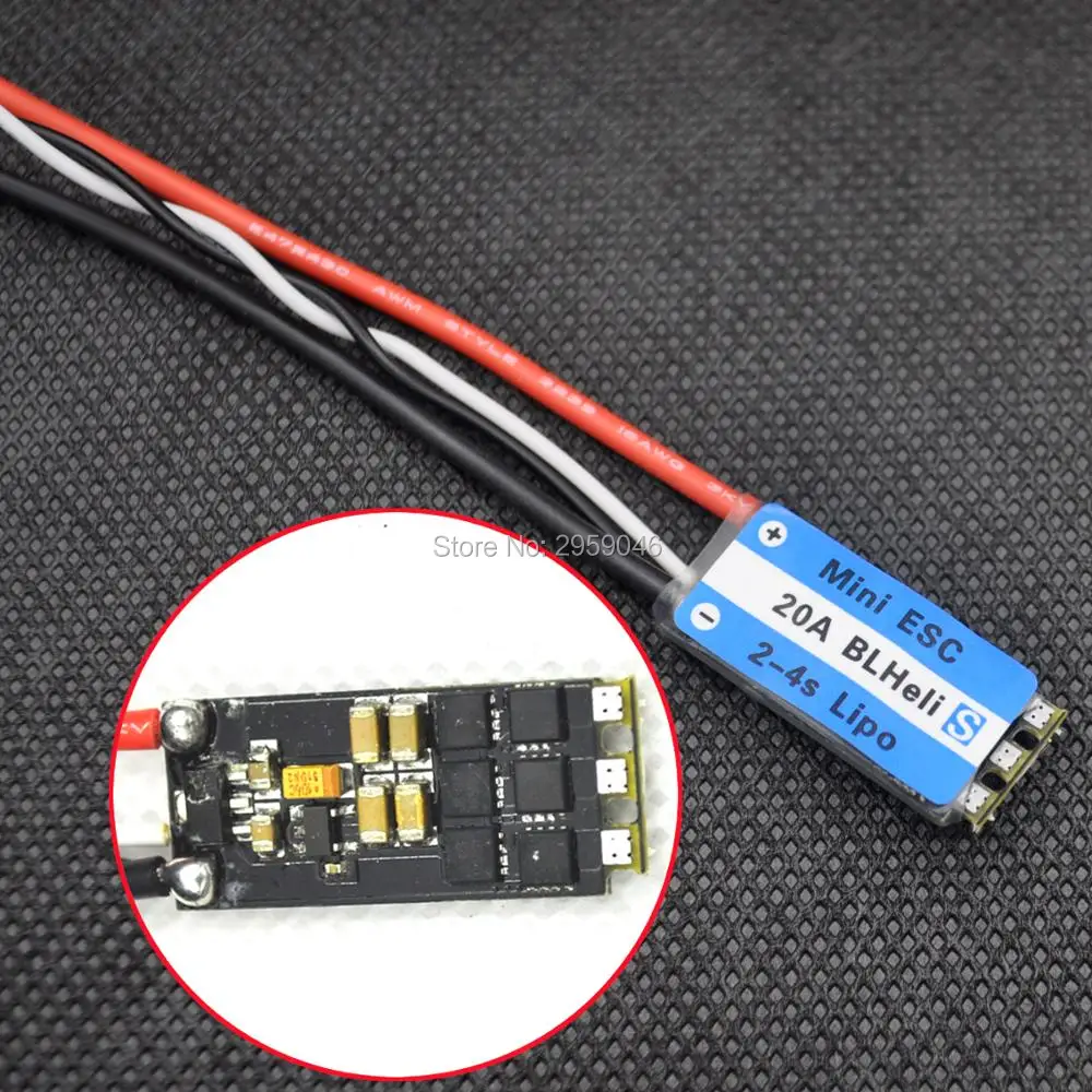 Мини 20A ESC BLHeli_S OPTO 2-4S Lipo BLHeli-S esc для гоночного дрона комплект Racer QAV-180mm Квадрокоптер пульт дистанционного управления