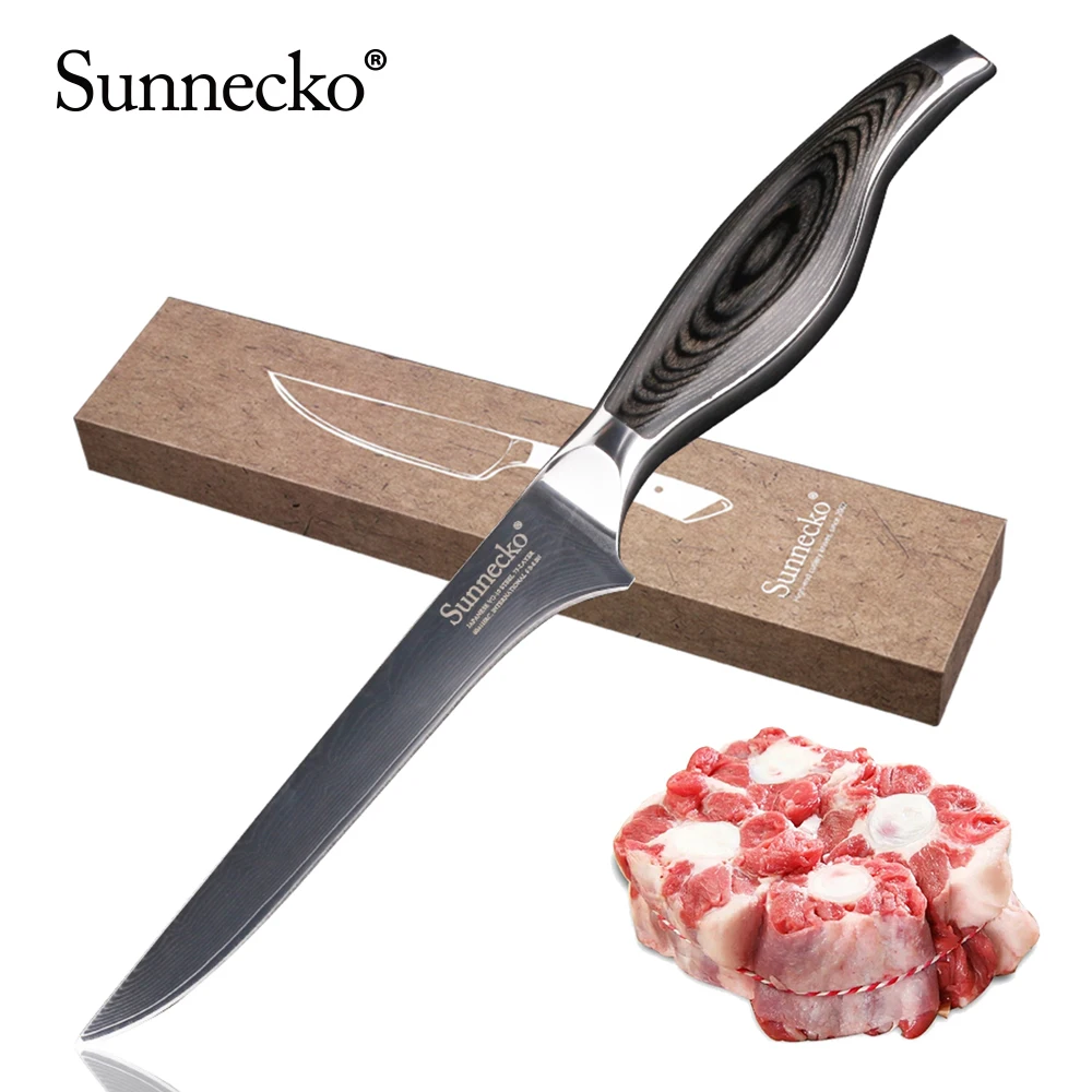 SUNNECKO Professional 6" inch Damascus Boning Knife Japanese VG10 Steel