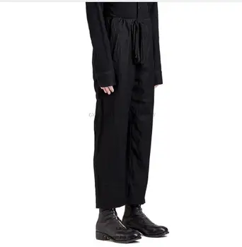 

27-42 2018 Men's clothing GD Hair Stylist fashion Catwalk Linen loose Ventilation casual pants trousers plus size costumes