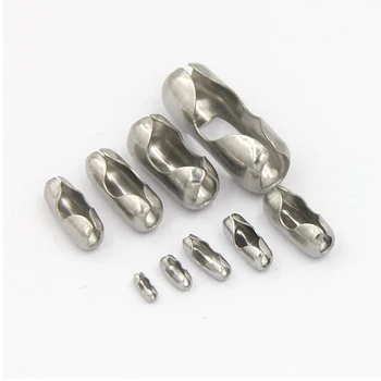 

100 Pieces 316L Stainless Steel Ball Chain Connectors Fit For 1.5mm / 2.0mm / 2.4mm / 3.2mm Beaded Chain DIY Jewelry Findings