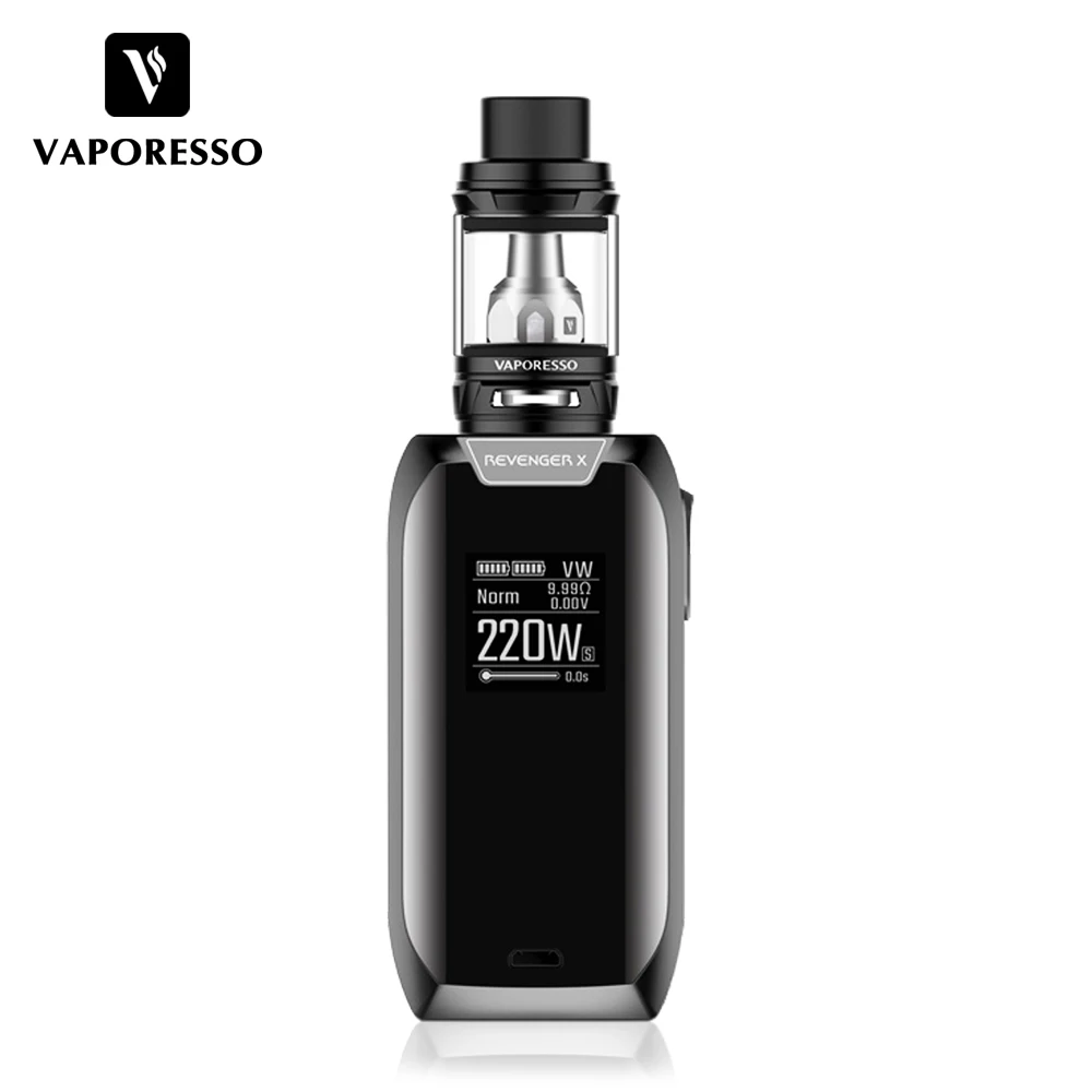 Vaporesso Vape Revenger X комплект 220 Вт с коробкой мод NRG бак 5 мл распылитель GT в сеточку катушка ядро пара электронная сигарета - Цвет: black full kit