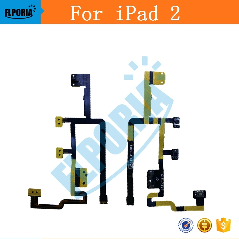 IPHT0010 For IPad 2 2nd Gen New Power Button On Off Switch Button Volume Control Flex Cable Ribbon  (CDMA?Version) (1)