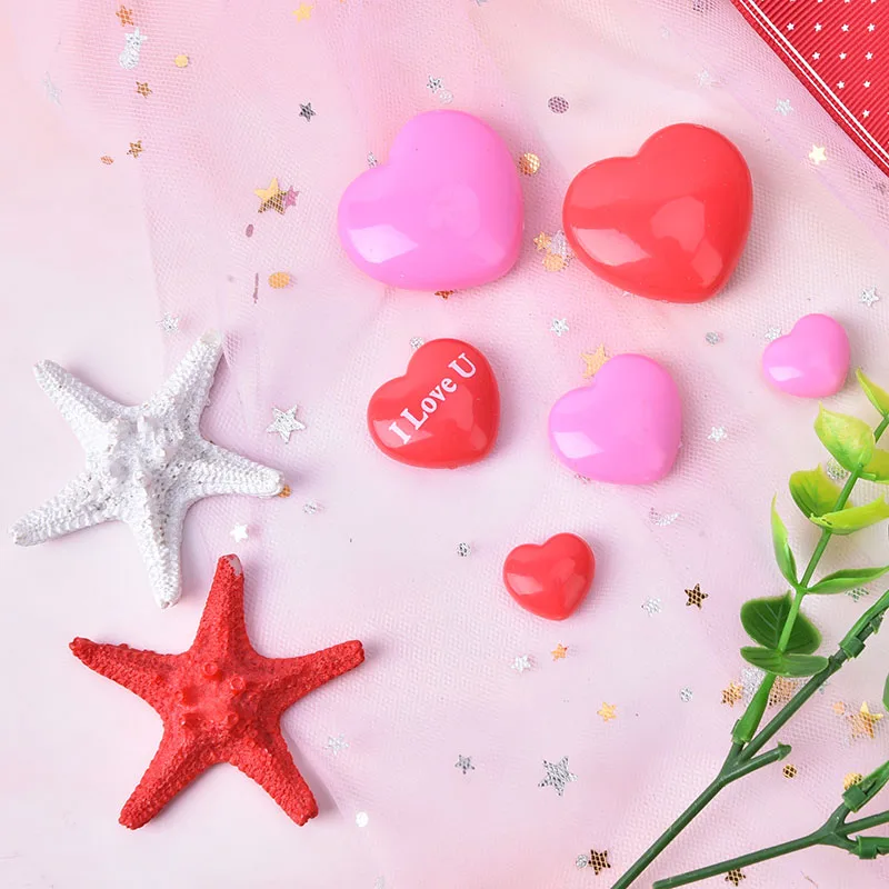 

6pcs/set Magnetic Buttons Red Heart Fridge Magnets For Kids Decorative Refrigerator Magnets Sticker