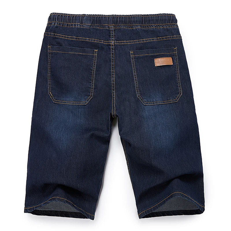 40, 42, 44, 46, 48, большие размеры, мужские летние повседневные джинсовые шорты, модные, классический стиль, стрейчевые, тонкие, короткие джинсы