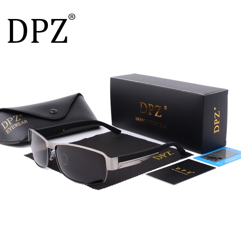 

2019 DPZ Brand Designer Vintage Polaroid Lens for Men Male Sunglasses Polarized Eyewear Accessories with original case
