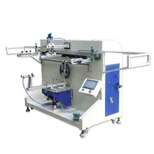 automatic plastic bucket screen printing machine for single color