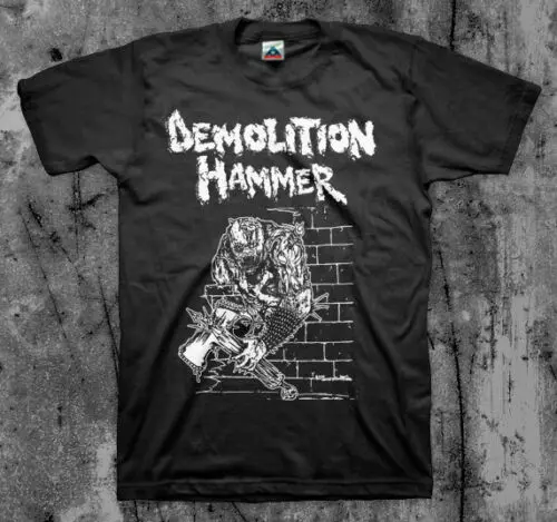 Мужская хлопковая футболка с надписью Demolition Hammer (Kreator Slayer Venom Thrash) базовая