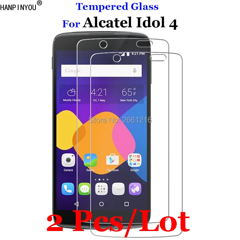 

2 Pcs/Lot For Alcatel Idol4 Tempered Glass 9H 2.5D Premium Screen Protector Film For Alcatel One Touch Idol 4 5.2" 6055