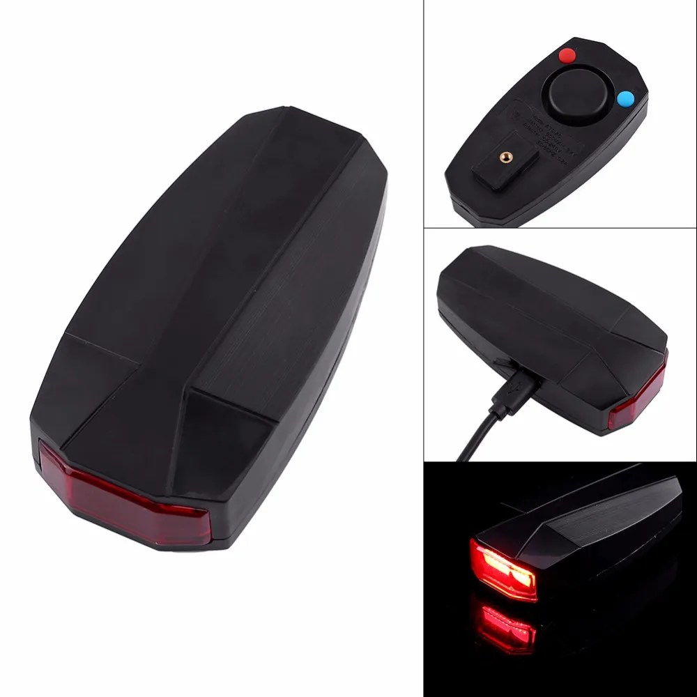 Flash Deal Bicycle Alarm Light Bike Anti-theft Security Alarm Lock Taillight Wireless Remote Control Bicicleta Light Lock Bicycle Accessory 1