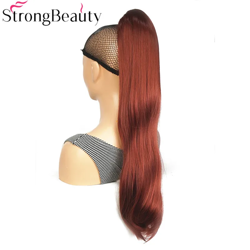 StrongBeauty Синтетические длинные прямые конский хвост клип в/на наращивание волос шиньоны