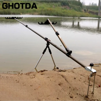 

Aluminum Alloy Multifunctional Telescoping Fishing Pole Hand Rod Holder for fishing rods
