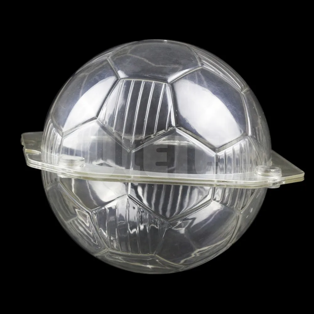Plastic 3D Football shape baking chocolate mold transparent polycarbonate chocolate candy mould pastry cake decoration tools