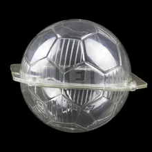Kunststoff 3D Fußball form silikonbackenschokoladenform, transparentem polycarbonat schokolade süßigkeiten gebäck kuchen dekoration werkzeuge