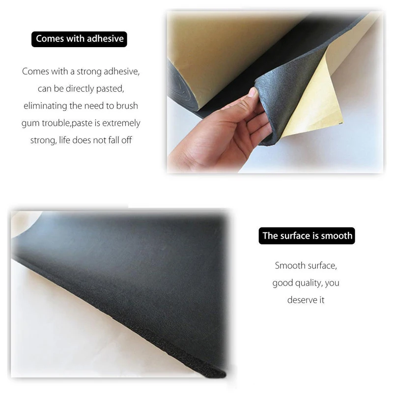 JX-LCLYL  30*50cm Auto Adhesive cotton insulation Foam Car Sound Proofing Deadener New