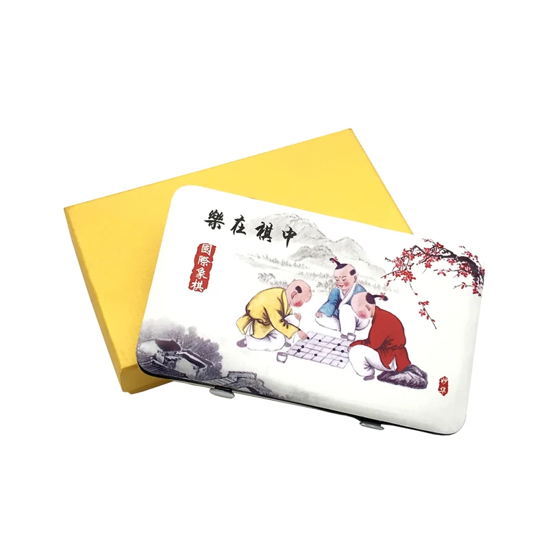 Hot Al Alloy Material Portable Mini Magnetic Folding Chess Set Children Educational Toys China Leather National Style Board Game Hot Al Alloy Material Portable Mini Magnetic Folding Chess Set Children Educational Toys China Leather National Style Board Game