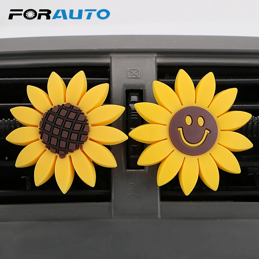 

Sunflower Shape Auto Outlet Perfume Car Air Freshener Solid Fragrance Car Decor Ornament Air Conditioner Vent Clip Car-styling