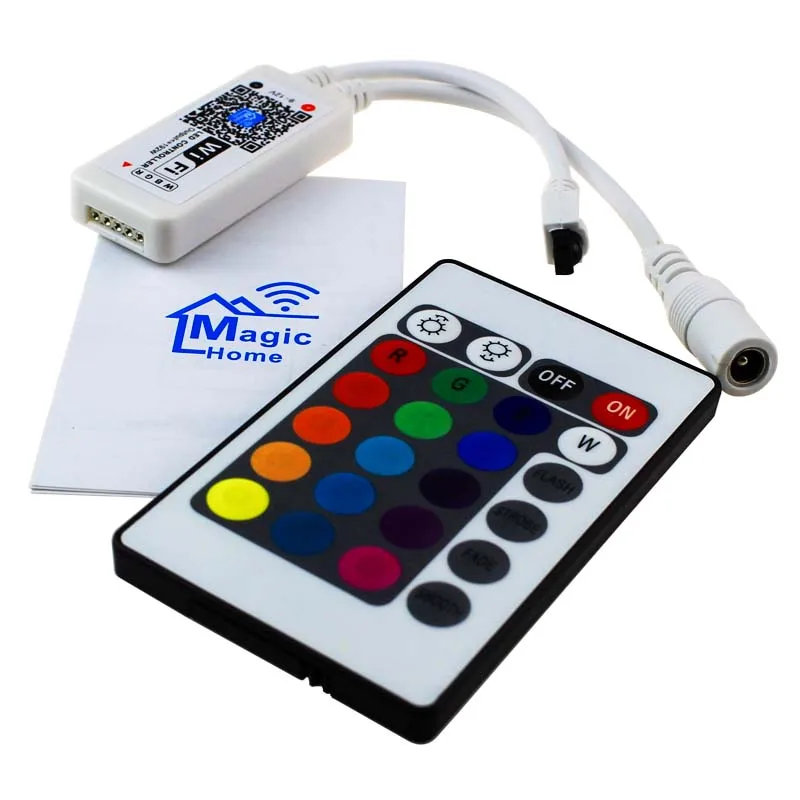 Светодиодный контроллер RGB/RGBW с Wi Fi и диммером 12 В + пульт дистанционного
