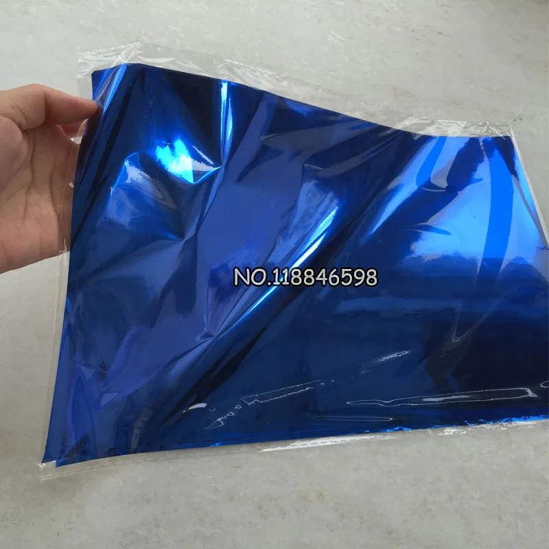 50 шт. 20x29 см A4 синий цвет горячего тиснения фольги бумаги для жесткой коробки и пластикового материала