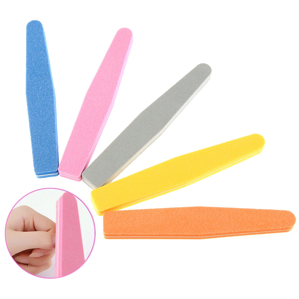 

2Pcs Professional Nail Sanding Files Nail Buffer Block Double-Side Manicure Trimmer Buffing Spong Tool Nail Cuticle Pusher