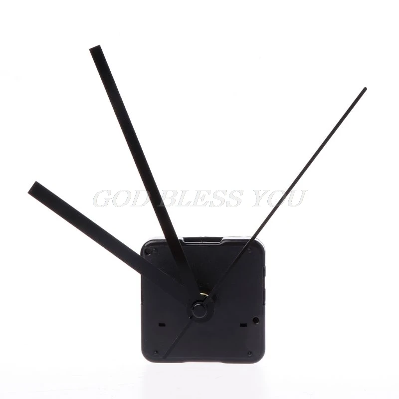 Quartz Clock Movement Mechanism 19mm Black Hands Wall Repair Parts Silent Kit