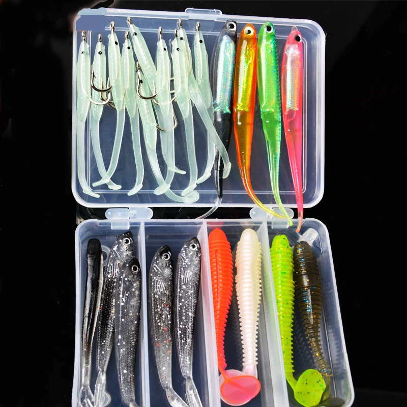 ¡TOMA 2016 caliente! 23 piunids/lote señuelo multipesca colores mezclados juego de señuelos blandos pesca iscas artificiales ¡TOMA 2016 caliente! 23 piunids/lote señuelo multipesca colores mezclados juego de señuelos blandos pesca iscas artificiales