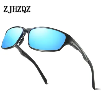 

ZJHZQZ Unisex Retro Aluminum Magnesium Sunglasses Polarized Blue Red Silver Mirrors Vintage Eyewear Sun Glasses For Men/Women N